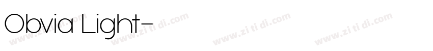 Obvia Light字体转换